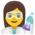 👩‍🔬 woman scientist display on Google